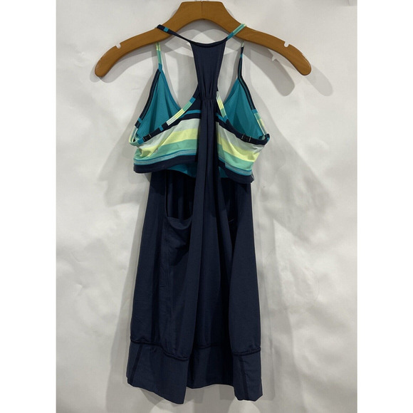 Lululemon Tank Blousy Size M 8 Navy Blue Built in Bra Tennis Pickleball Comfort - Picture 4 of 13